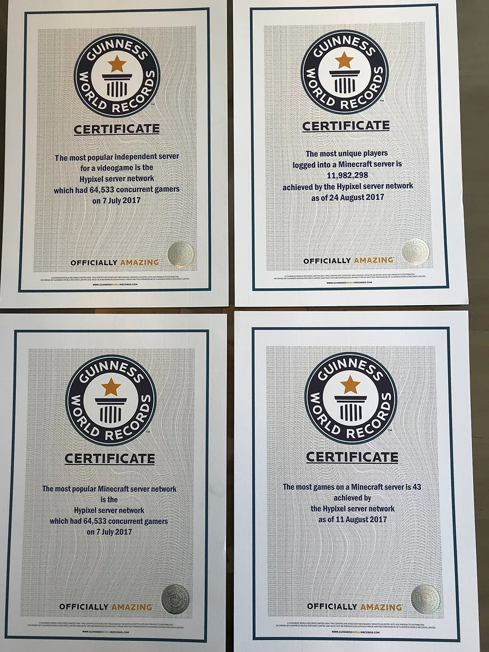 Hypixel Guinness World Record 1