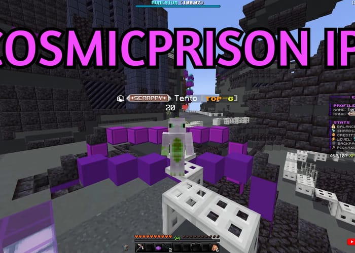 What is the IP for the CosmicPrison Minecraft Server?